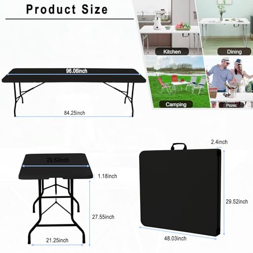 White Plastic Folding Table L517