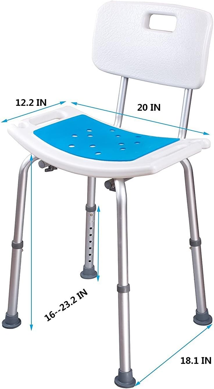 Padded Shower Chair with Back and Handles T2556