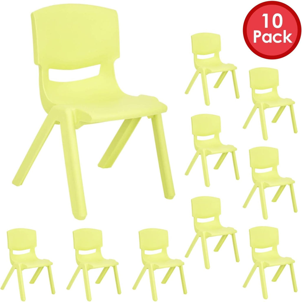 Stackable Plastic Kids Learning Chairs, 20.8x12.5 Inches, 2 Pack V560598