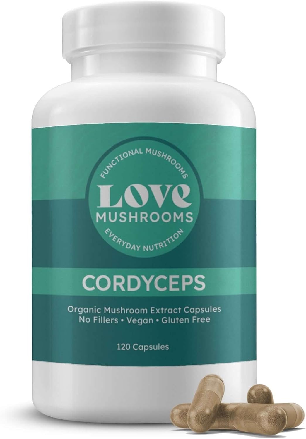 Organic Cordyceps Mushroom Extract Capsules, 120 Count W456
