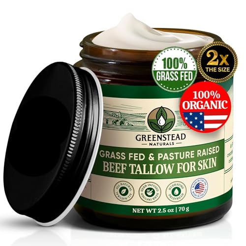 Whipped Tallow Balm with Jojoba Oil and Cocoa Butter Unscented Large Size 2.5fl Oz W176831