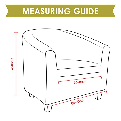White Geometric Stretch Club Chair Slipcover M191