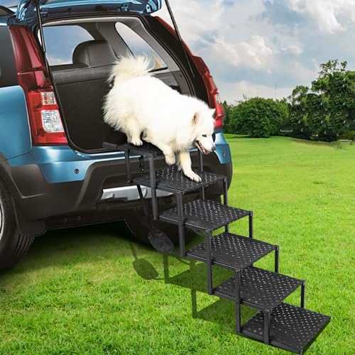 Foldable Dog Stairs with Non Slip Surface, 6 Steps U982