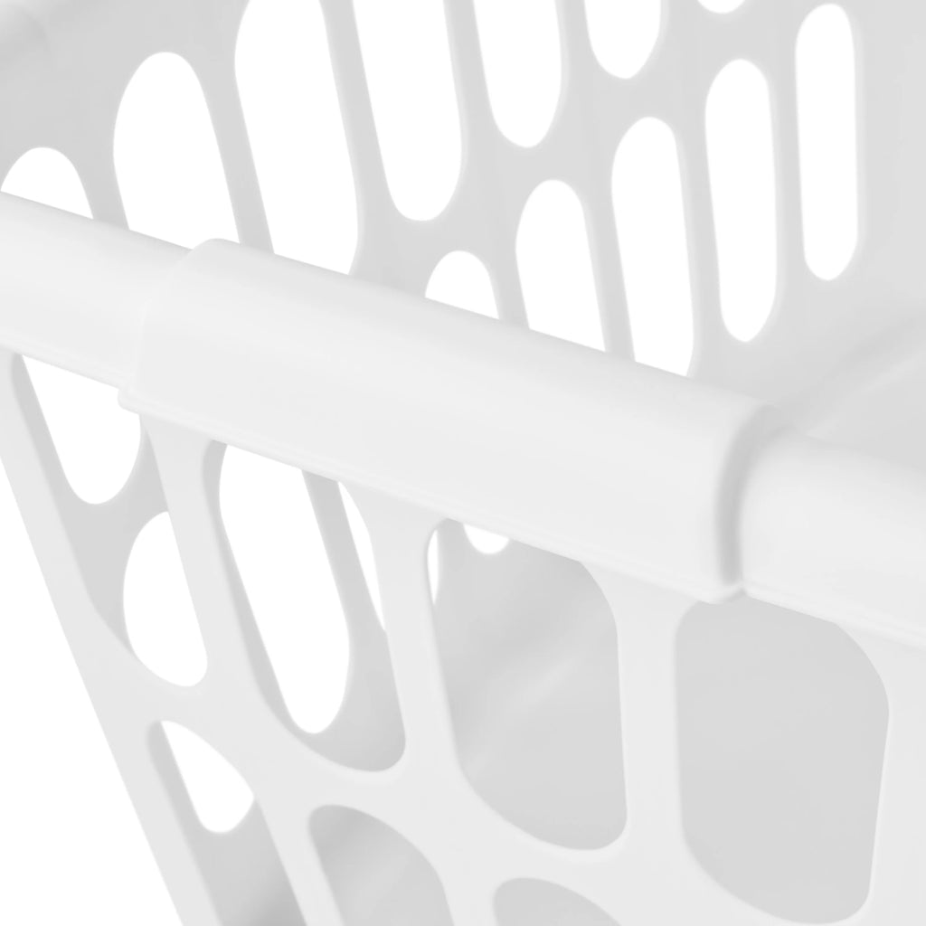 White 6 Pack Rectangular Plastic Laundry Basket J70881