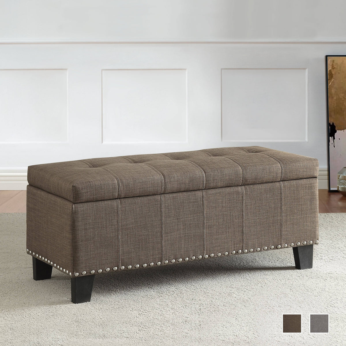 Brown Storage Bench Q226547