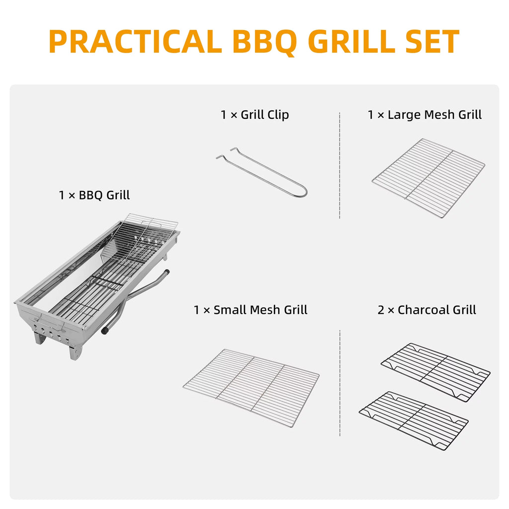 Stainless Steel Portable Charcoal Grill G384