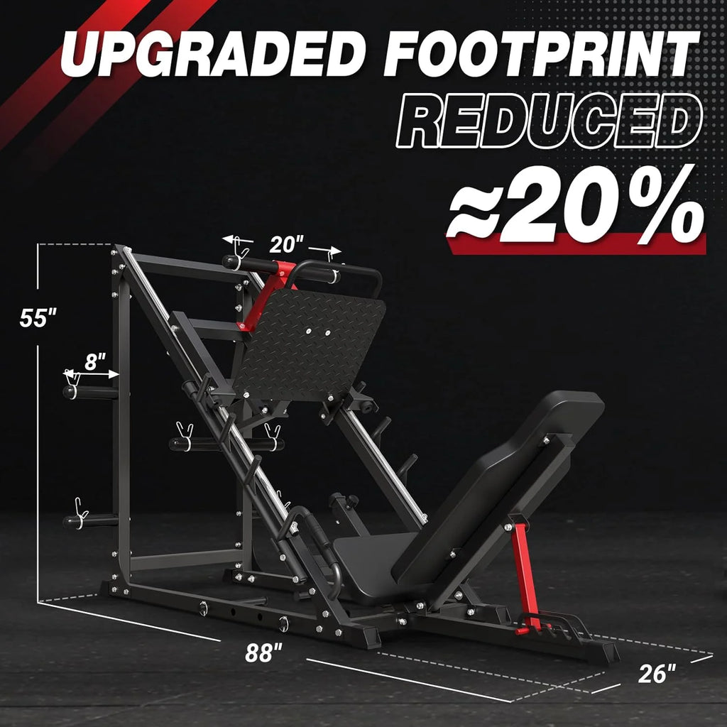 Leg Press Machine with Calf Block, 1500LBS Weight Capacity Adjustable Leg Machine G31777