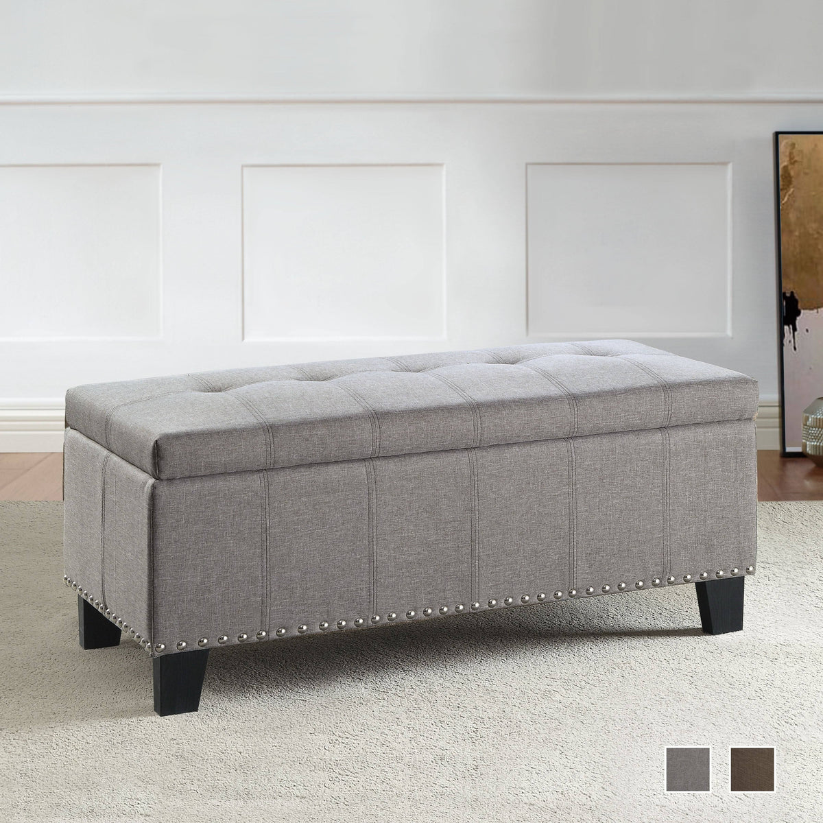 Brown Storage Bench Q226547
