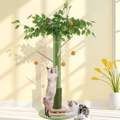45 Inch Tall Cat Scratching Post with Sisal Rope Q8396