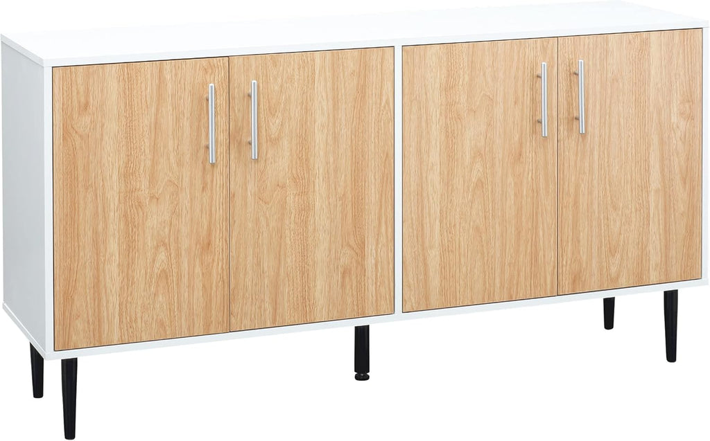 Natural Sideboard Buffet with Adjustable Shelves K909024