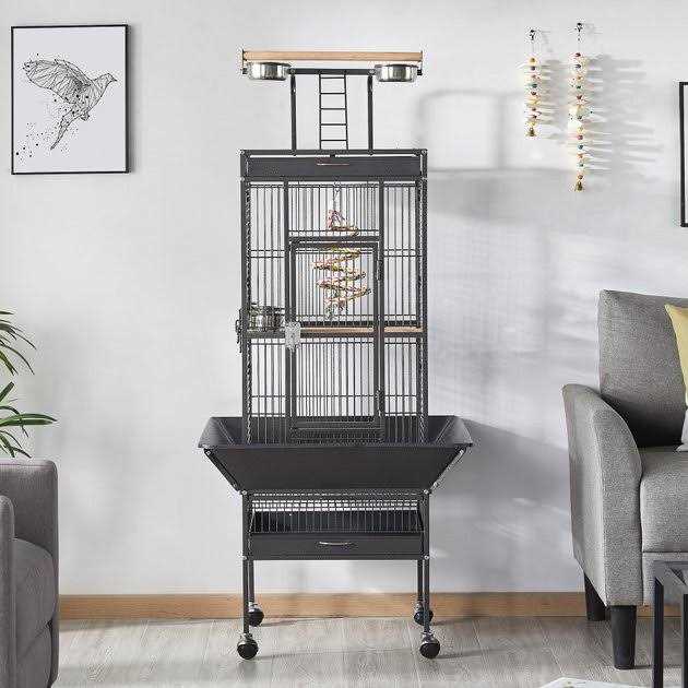 61-in Rolling Parrot Cage D62489