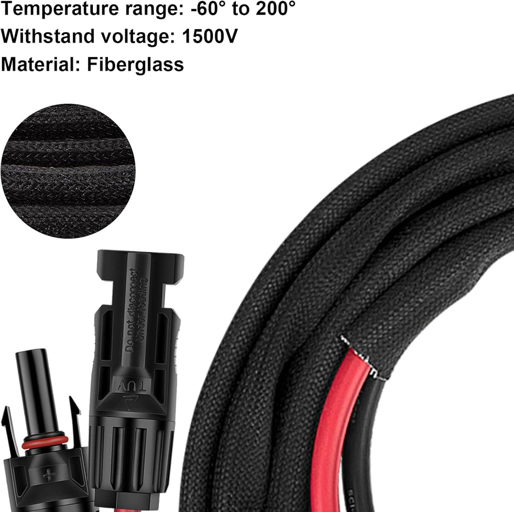 30Ft 10AWG Solar Panel Extension Cable with Female and Male Connector I118