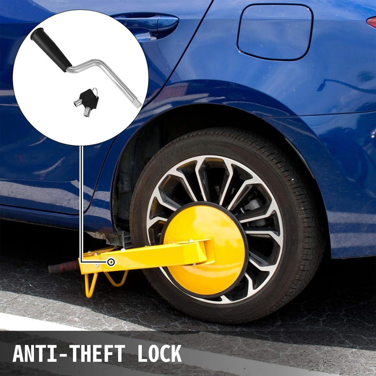 2 pc Heavy-Duty Anti Theft Tire Claw Wheel Lock N856