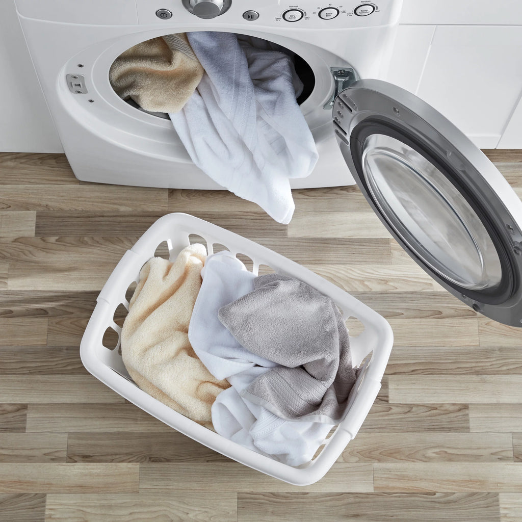White 6 Pack Rectangular Plastic Laundry Basket J70881