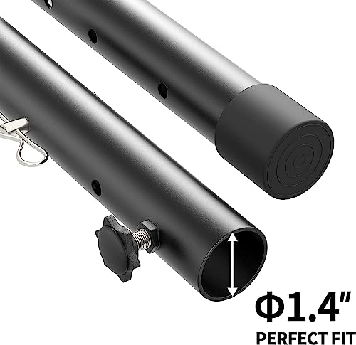(4-Pack) Steel Folding Table Leg Extenders, Adjustable 3.6in/5.2in H98293