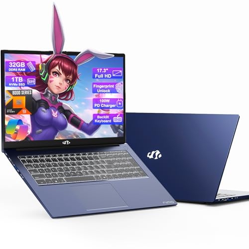 17.3” Gaming Laptop, 32GB RAM 1TB SSD, Backlit Keyboard V990958