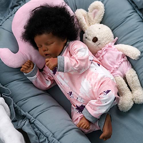 17Inch Black Reborn Baby Doll with Cloth Body L7850