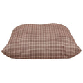 Plaid Rectangle Pet Bed - Tan Large F832