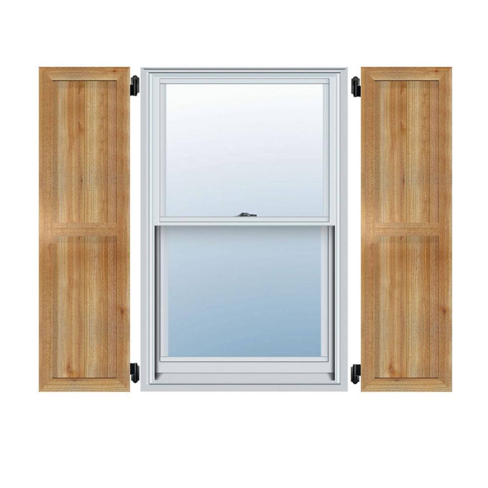 Rough Sawn Western Red Cedar Board-n-Batten Shutters (Per Pair) Y1274