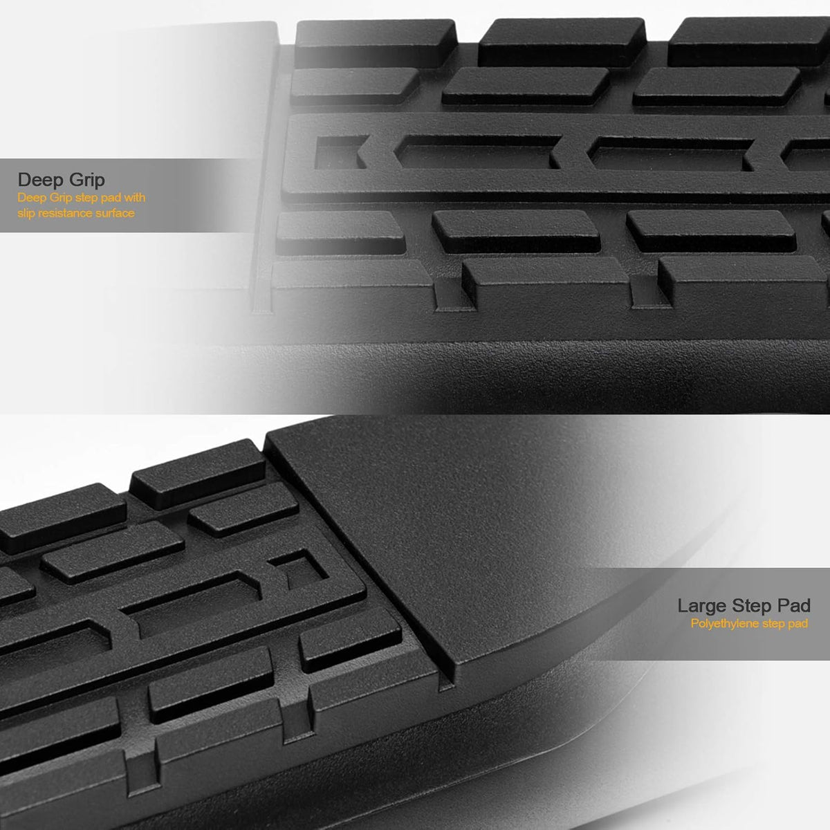 4 Oval Side Step Nerf Bars Matte Black I7513