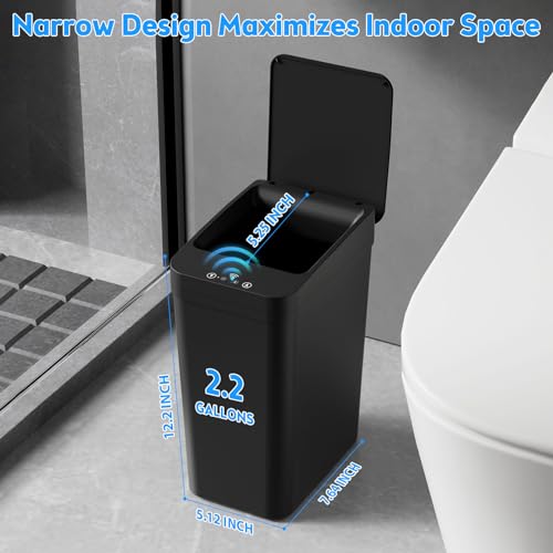 2 Pack 2.2 Gallon Automatic Touchless Trash Can with Lid P682450