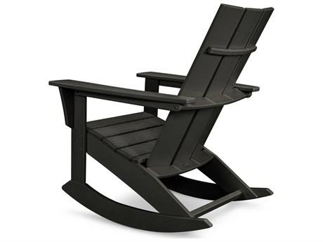 White Recycled Plastic Adirondack Rocker G6353