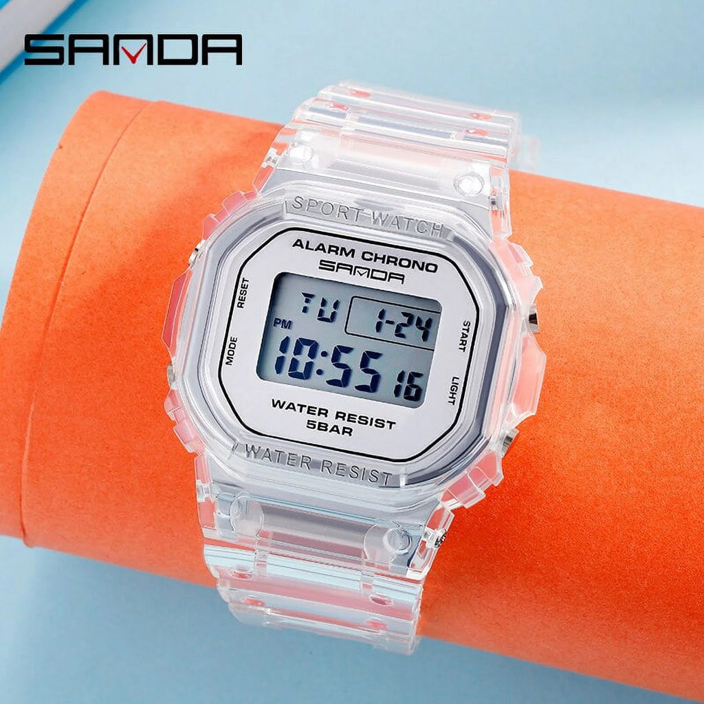 Transparent Strap LED Digital Sport Watch M607