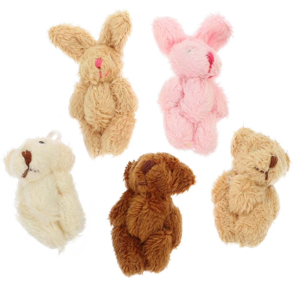 5pcs Miniature Plush Doll Figurines N964194