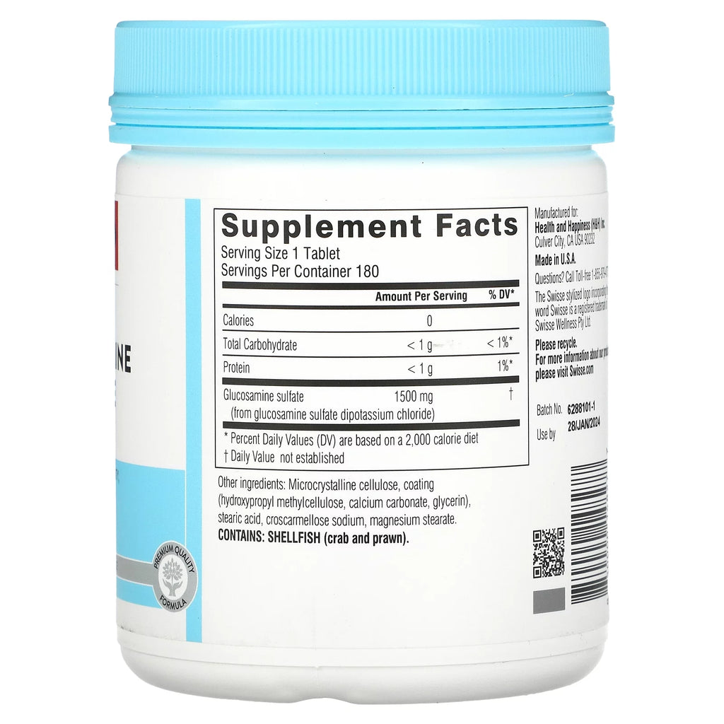 Glucosamine Sulfate 1,500 mg 180 Tablets F355300