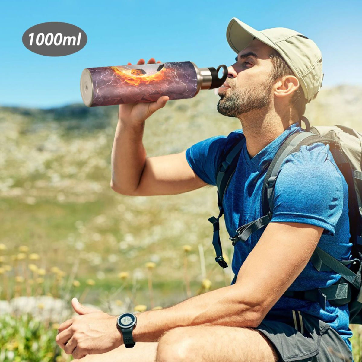 Stainless Steel Insulated Water Bottle with Straw Lid T324