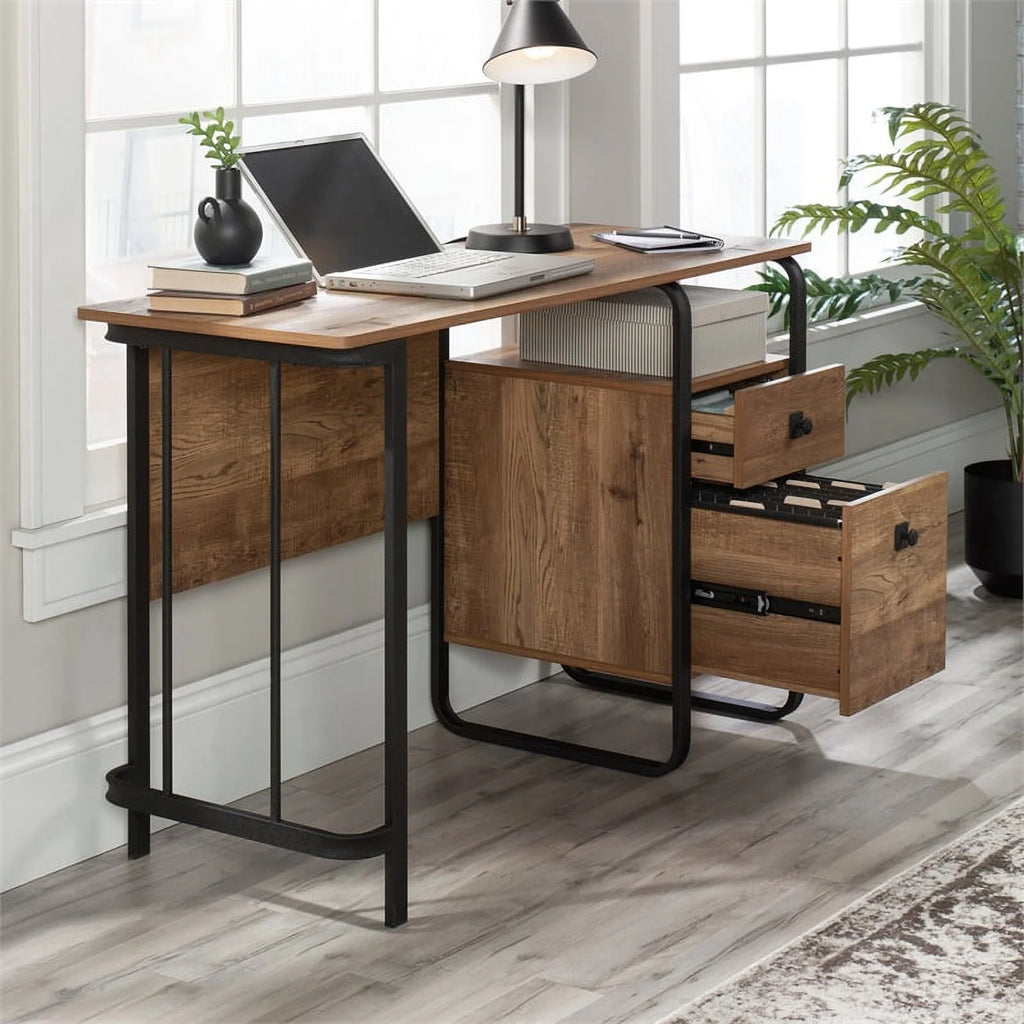Engineered Wood and Metal Desk Y682107