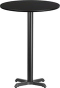 30'' Round Laminate Table Top with Bar Height Table Base F6342