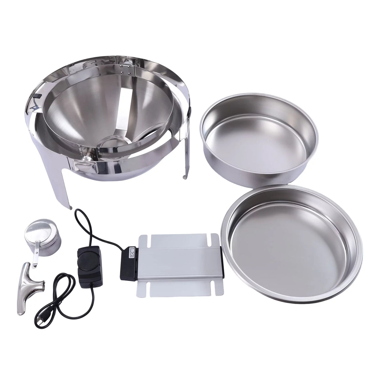 6L Round Chafing Dish with Glass Lid C249