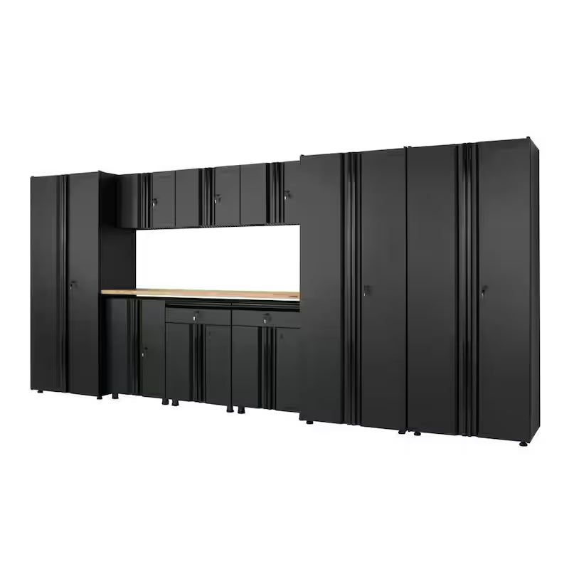 10-Piece Welded Steel Garage Storage System in Black N528042