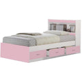 Black Twin-Size Captain Bed with 3 Drawers and Headboard Z1196