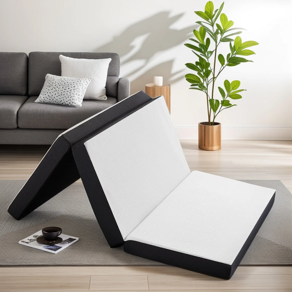 Folding Twin Size Memory Foam Mattress with Cover W467473