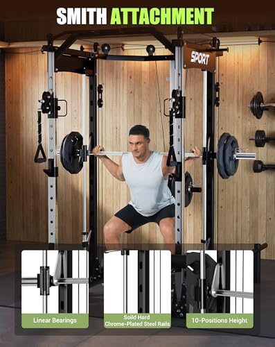 2200LBS Heavy Duty Power Cage with Cable Crossover System R65444