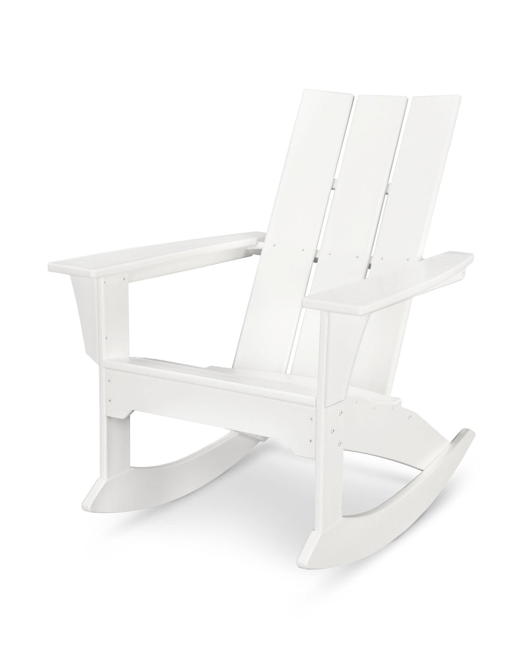 White Recycled Plastic Adirondack Rocker G6353
