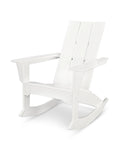 White Recycled Plastic Adirondack Rocker G6353