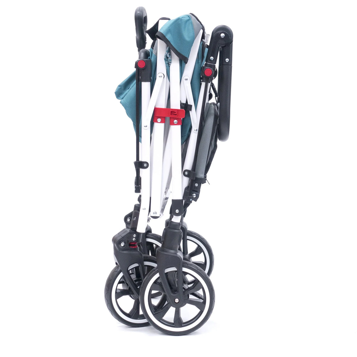 Teal Blue Push-Pull Folding Wagon Cart with Removable Cooler & Canopy G732