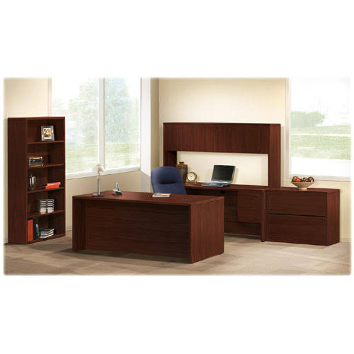Mahogany 3/4-Height Right Pedestal Credenza Y6060