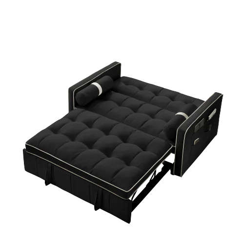 55.5" Pull Out Sleep Sofa Bed 2 Seater Sofa Couch J7332