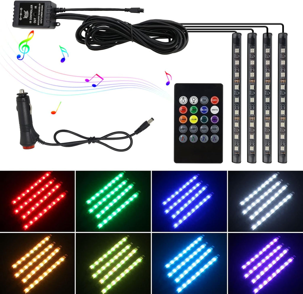 6 in 1 Car LED Strip Lights with Remote and APP Control X73099