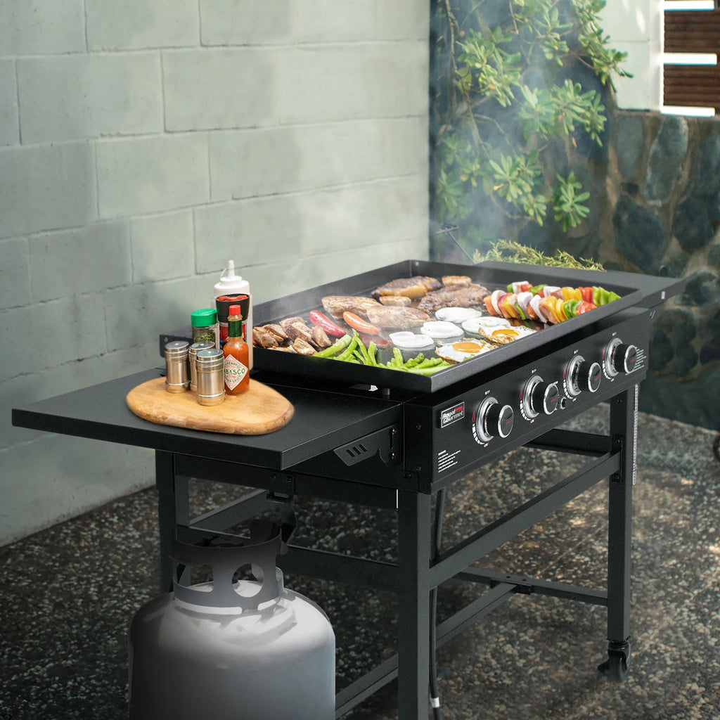 4-Burner Propane Gas Grill Griddle with Cover X3629