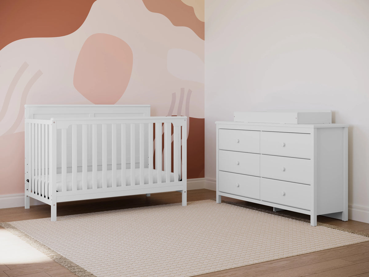 White 6 Drawer Kids Double Dresser G327692