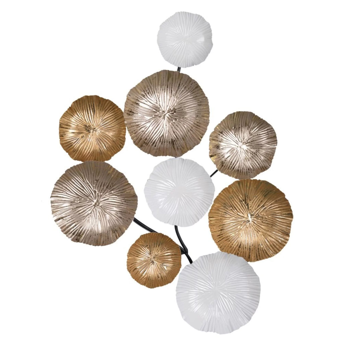 Antique Gold and White Small Wall Accent O324