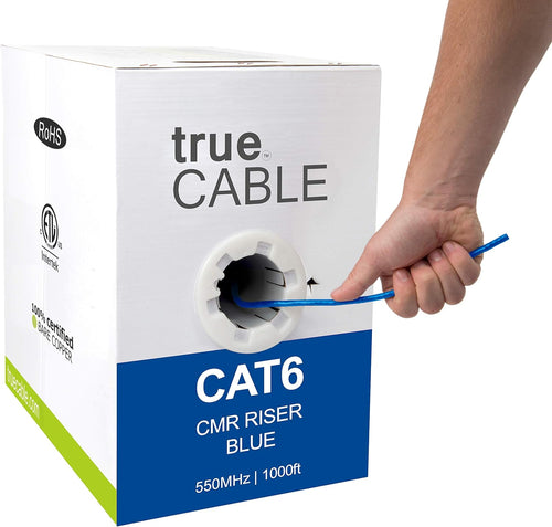 1000ft Purple 23AWG 4 Pair Solid Bare Copper Bulk Ethernet Cable W945834