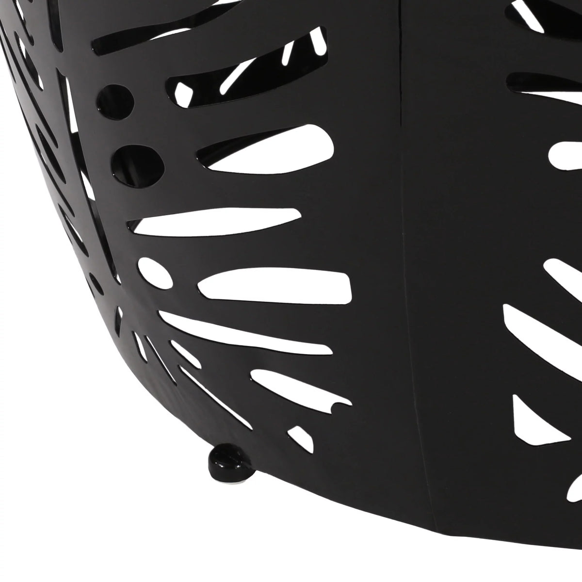 Black Metal Outdoor Side Tables, Set of 2 D6749