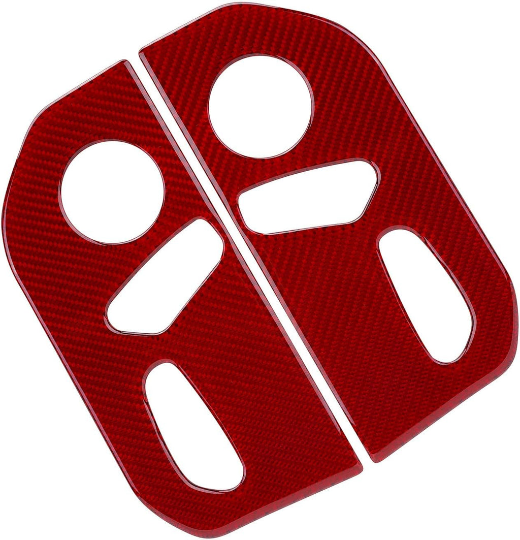 Carbon Fiber Seat Adjustment Button Frame Trim Cover Red 2PCS X18900