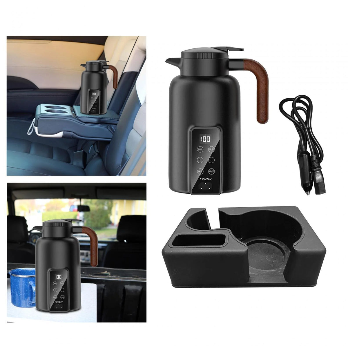 Black Car Heating Cup Q629